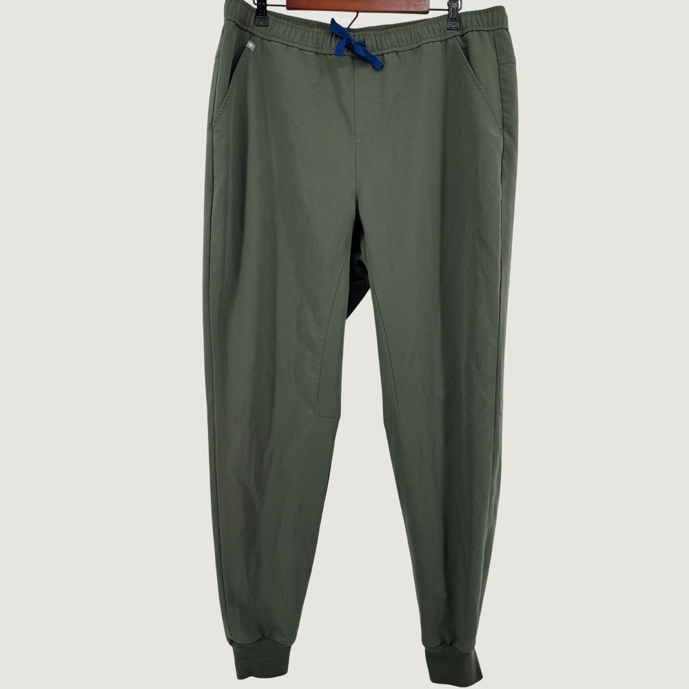 FIGS Tansen Technical Collection Jogger Scrub Pants Mens XL/T Olive Green Moss